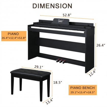 Glarry 88 key online digital piano